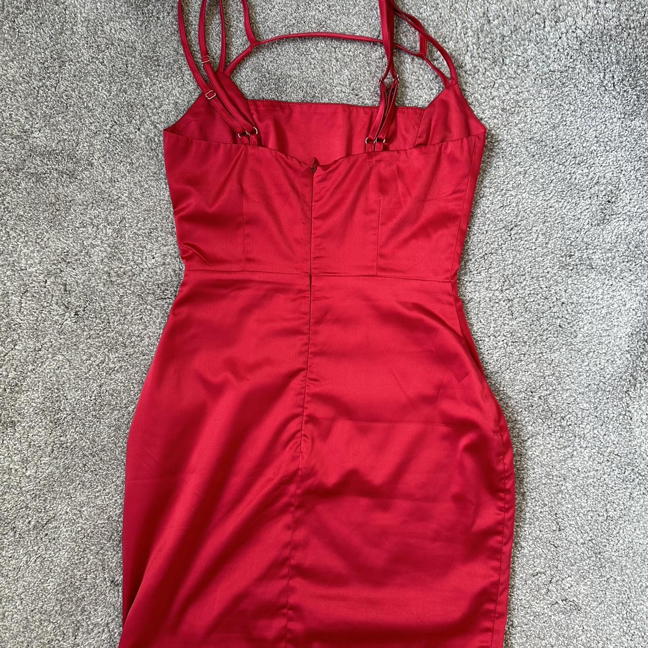 Oh polly satin red mini dress Great condition only... - Depop