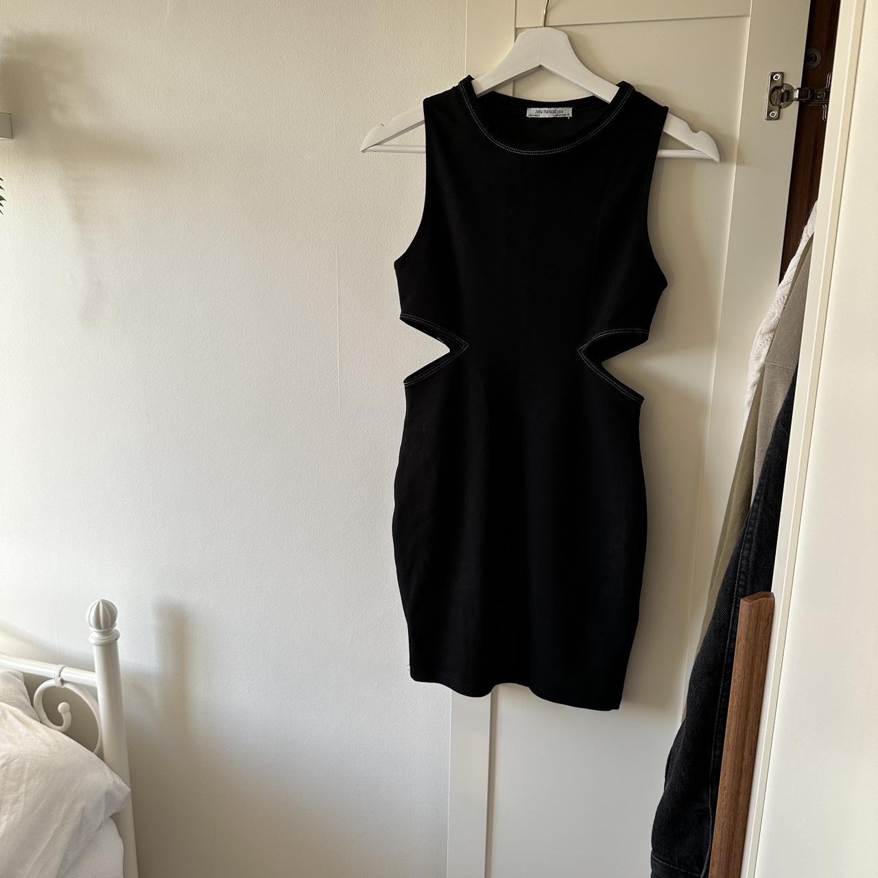 Zara black mini dress with side cutouts worn... Depop