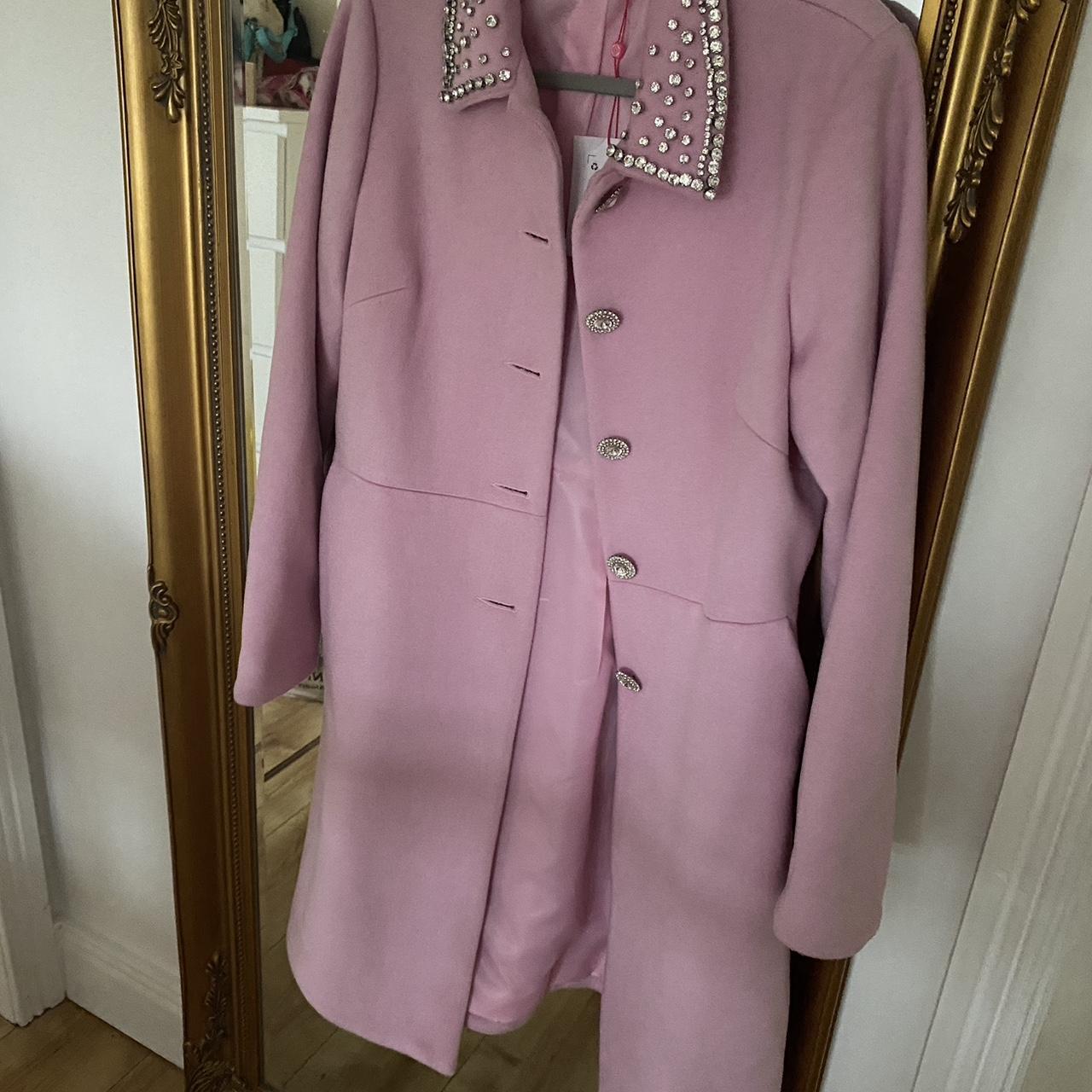 Dunnes Savida pink embellished coat u worn with. Depop