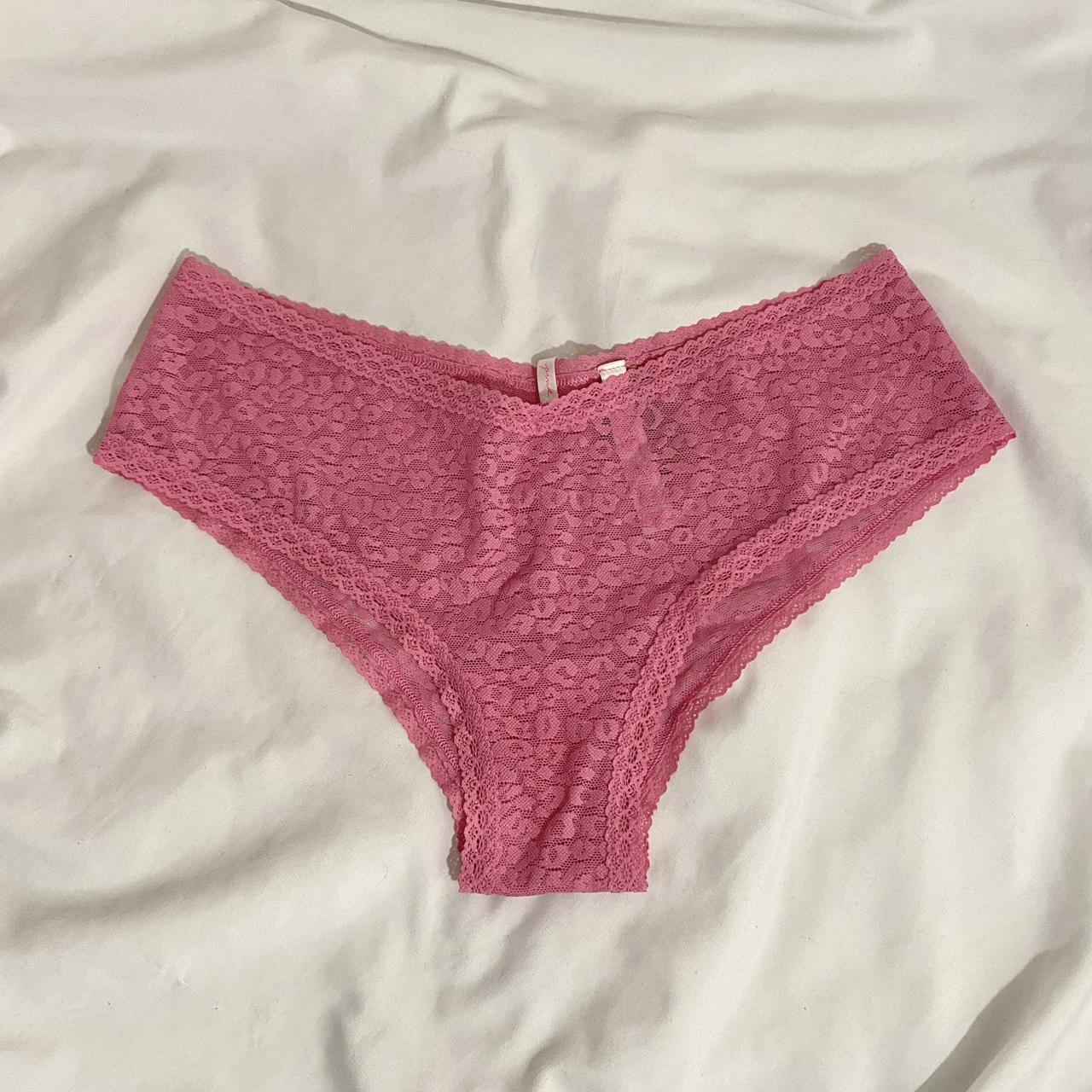 Victoria Secret PINK Size S Low Rise Hipster Panties Pink Leopard