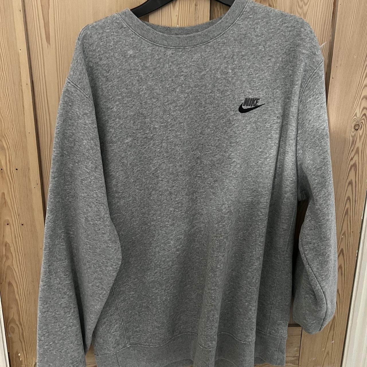 Nike grey crewneck jumper worn maybe twice - Depop