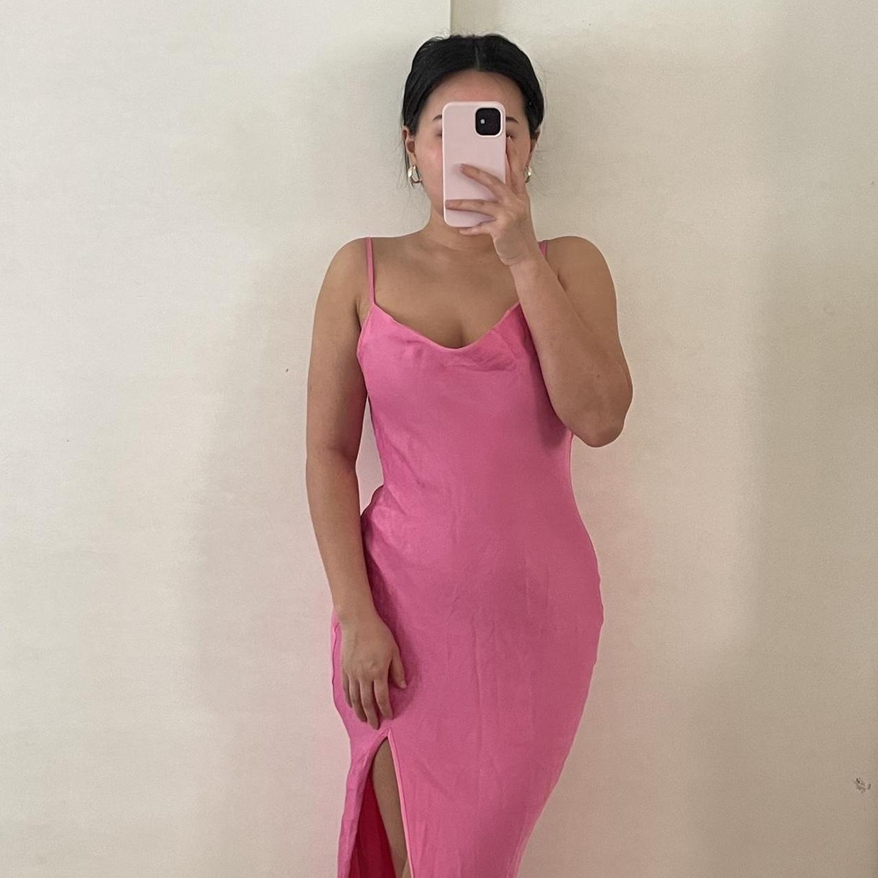 Jade Cowl Neck Backless Maxi Dress - Pink - MESHKI U.S