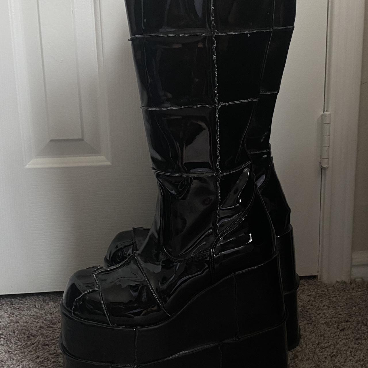 Demonia Patent Leather Stack-301,