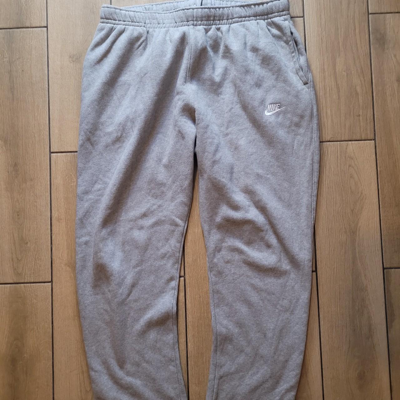 Grey nike open hem joggers size XXL Great condition - Depop