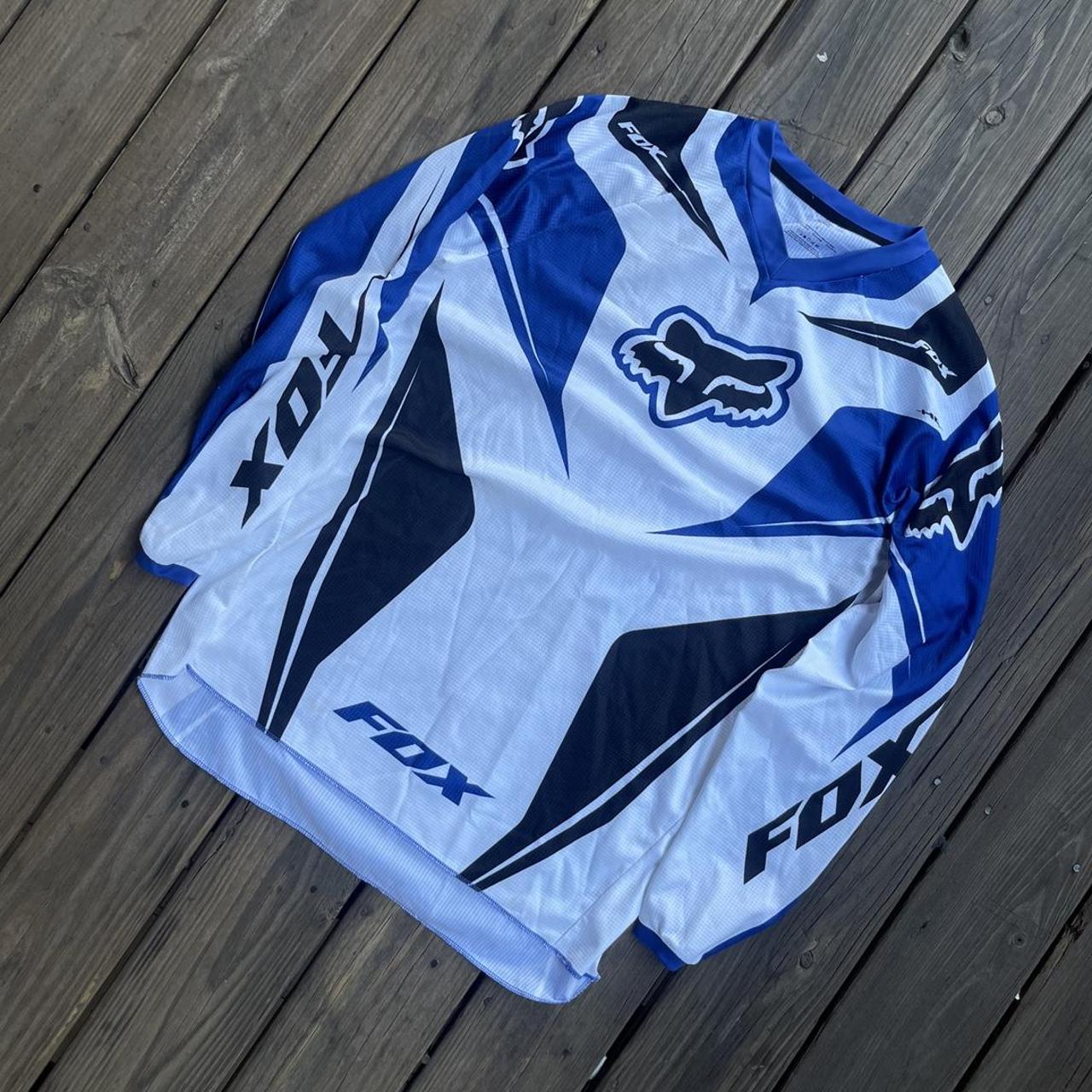 Vintage Fox Racing Moto Jersey Mesh Longsleeve -... - Depop