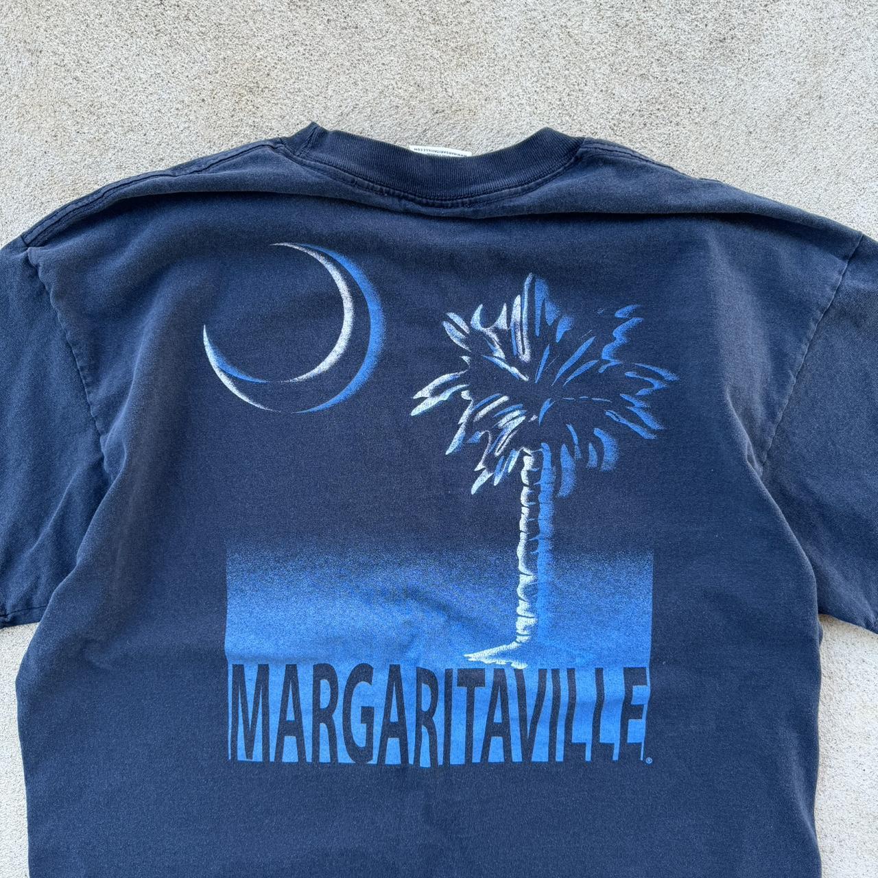 Vintage Y2K Margaritaville Navy Tee Jimmy Buffet... Depop