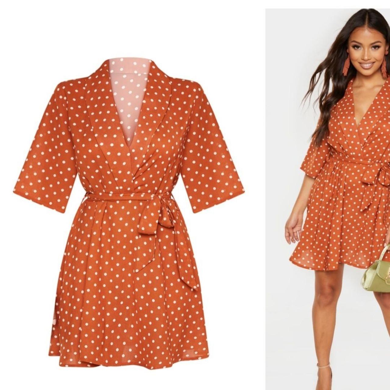 Bronze polka dot dress best sale