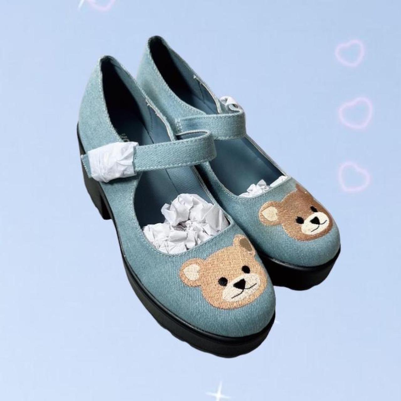 Bnwt koi footwear teddy bear mary janes.... Depop