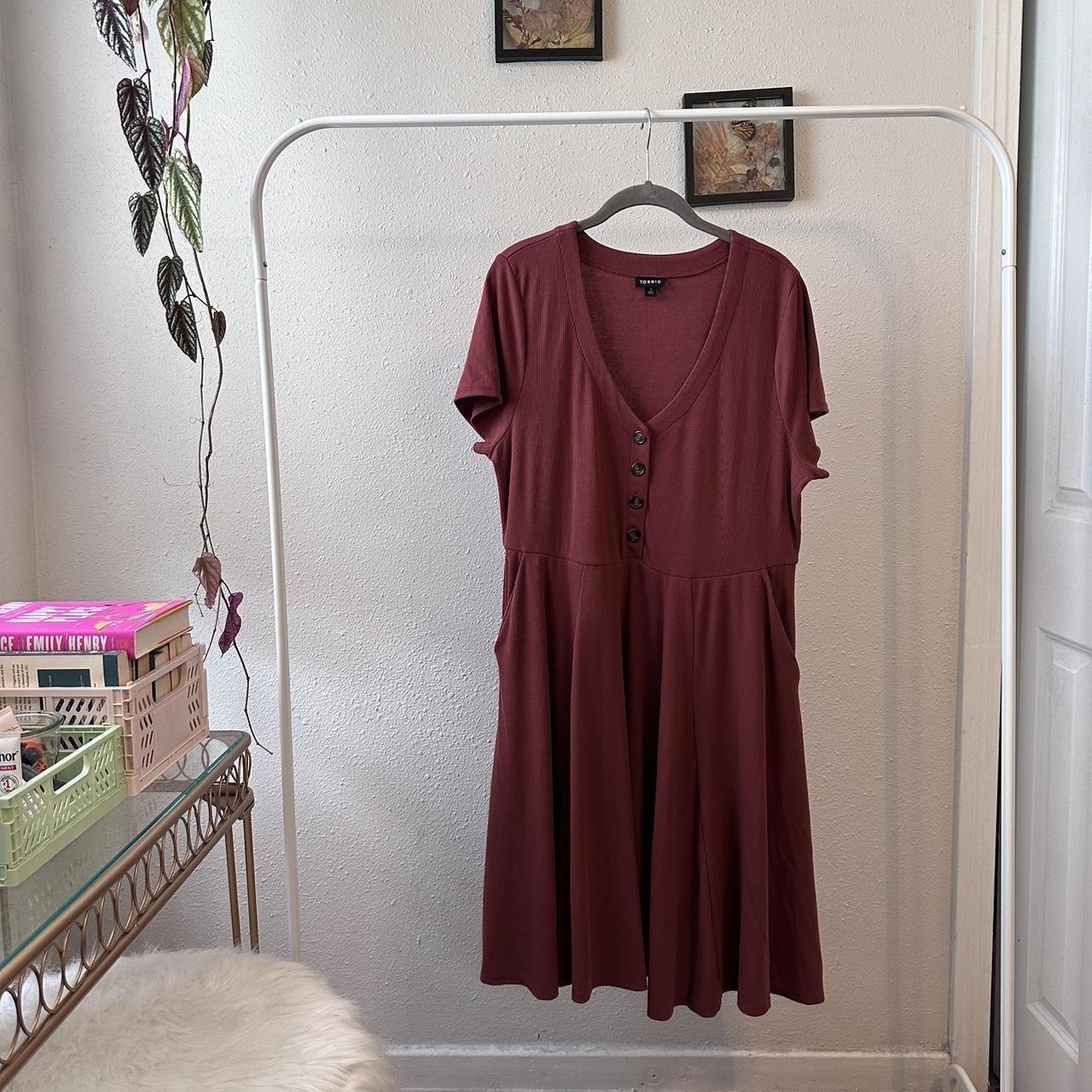 torrid burgundy dress