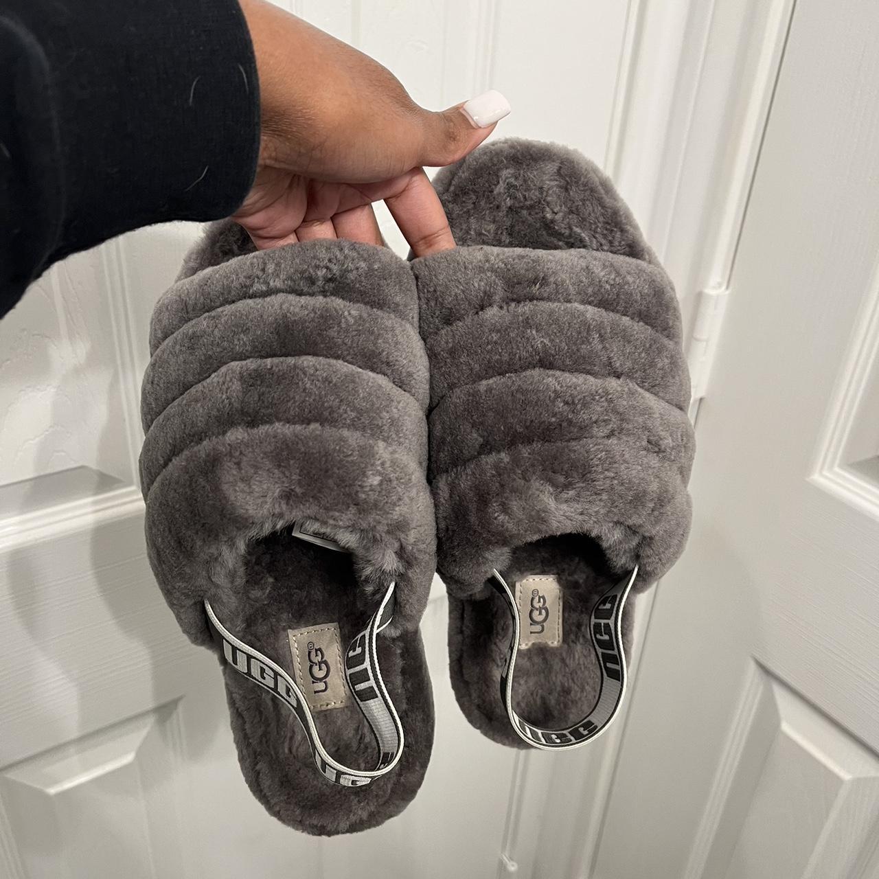 UGG Women's Grey Slides | Depop