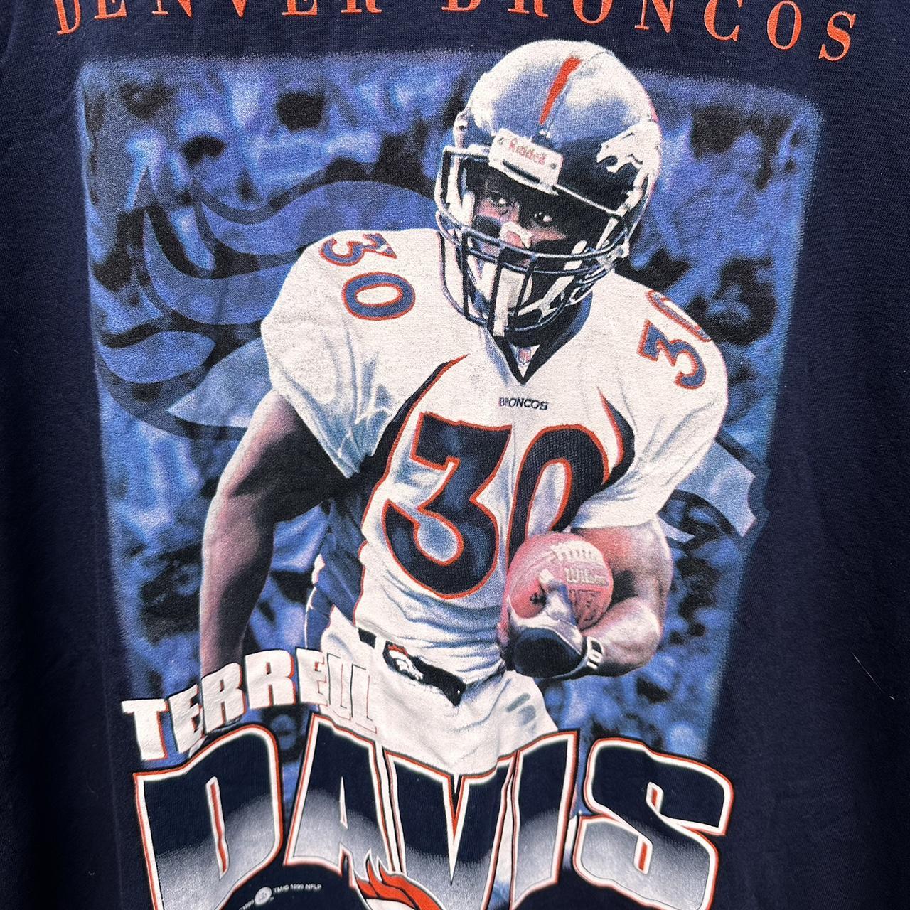 NFL Terrell Davis Denver Broncos Hall of Fame Mens Tee Shirt Size XL NWT C2