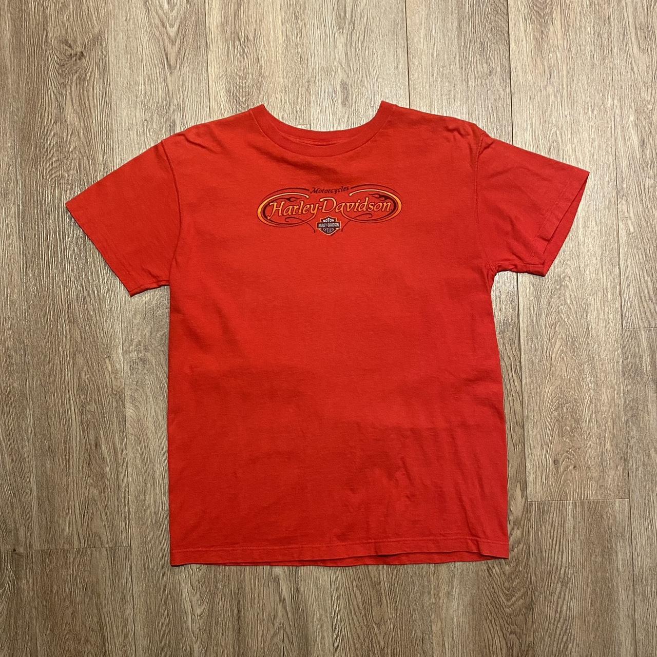 Harley Davidson Men's Red T-shirt | Depop