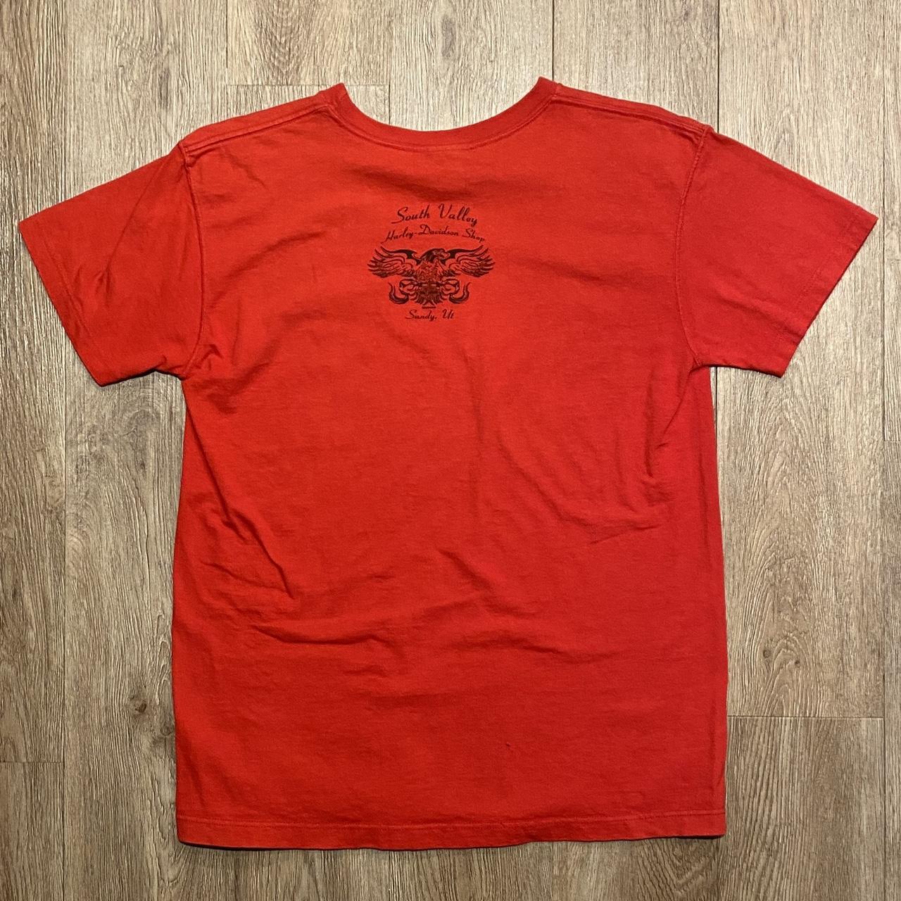 Harley Davidson Men's Red T-shirt | Depop