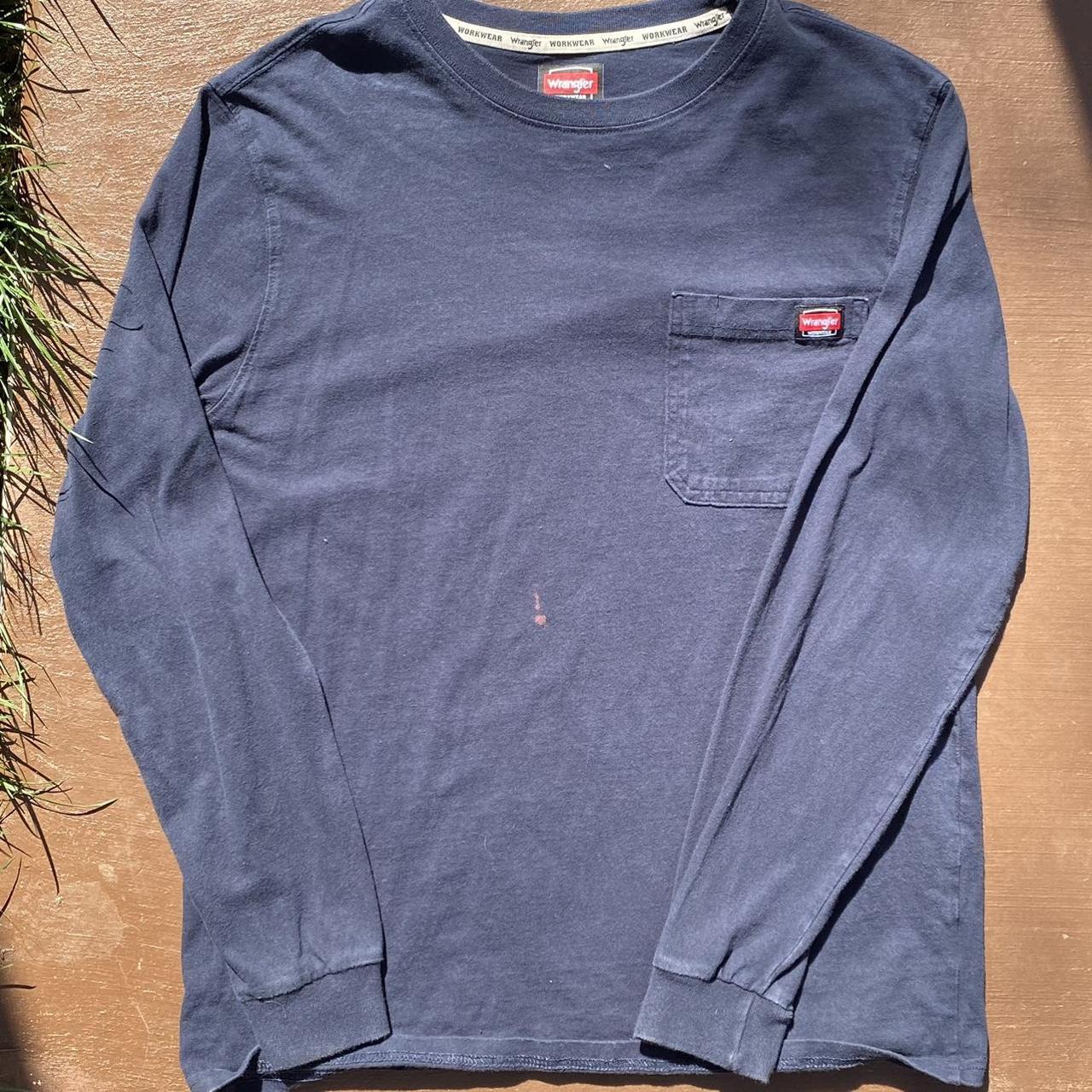 Wrangler Men's Navy Sweatshirt | Depop