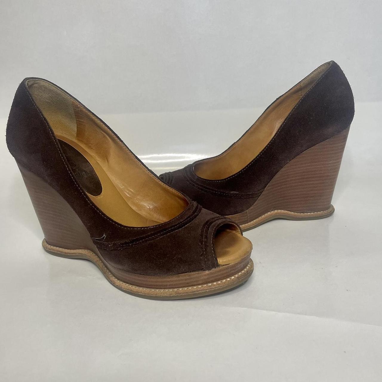 michael kors brown wedges