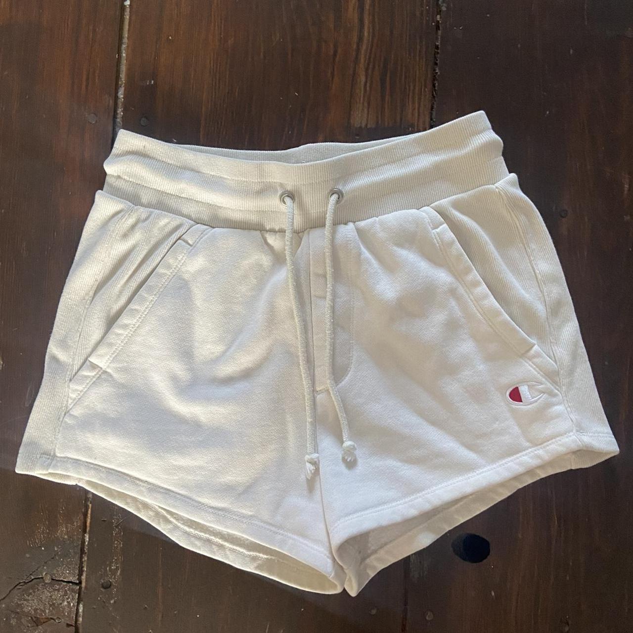 White champion high waisted shorts lounge Depop