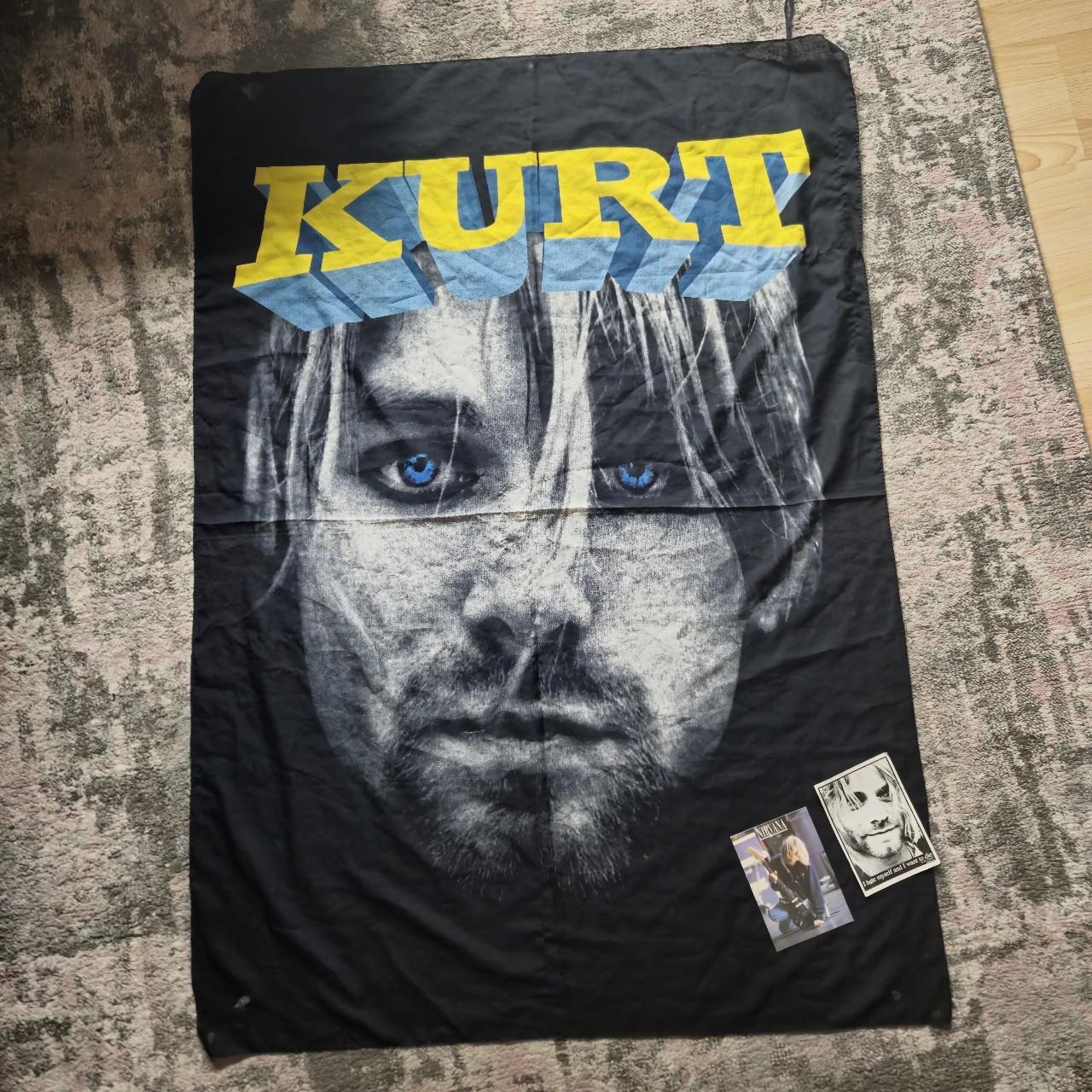 【感謝価格】 Nirvana Kurt Depop | 2 and poster flag vintage Cobain アート・デザイン・音楽