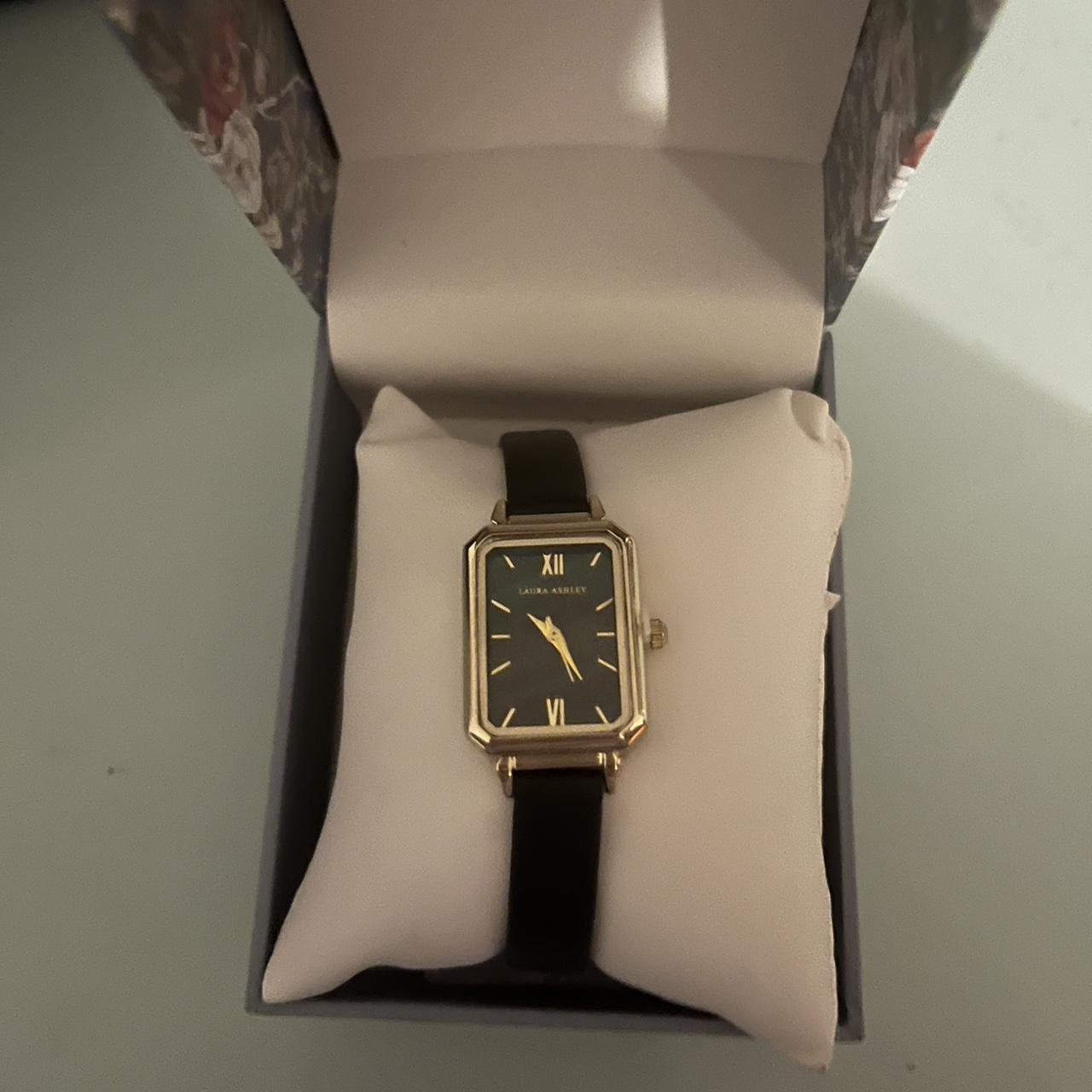 Laura Ashley green and gold watch. Black vegan Depop