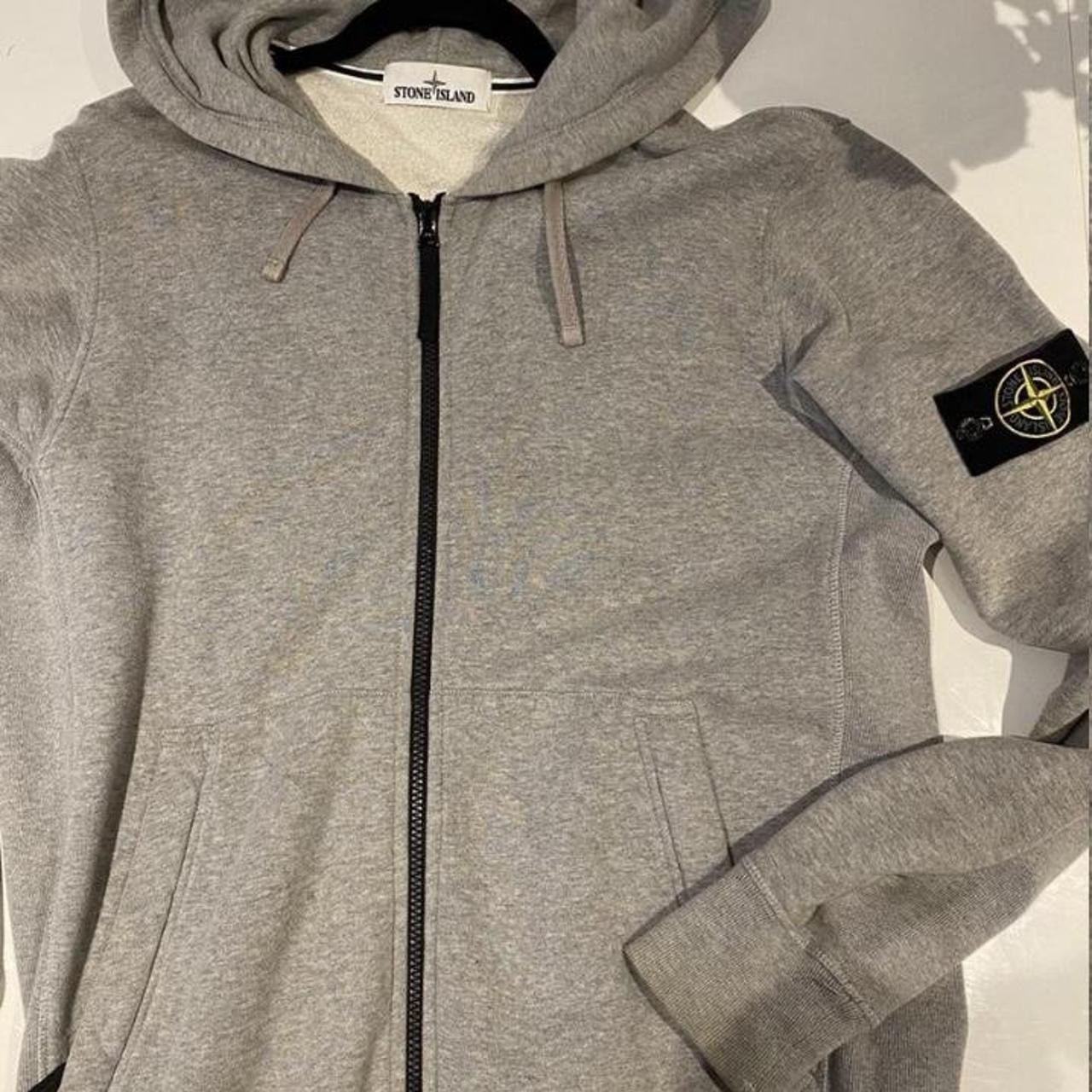 Mens stone island hoodie grey Clearance