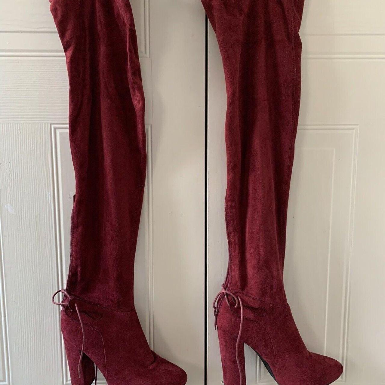 Public desire cheap burgundy boots