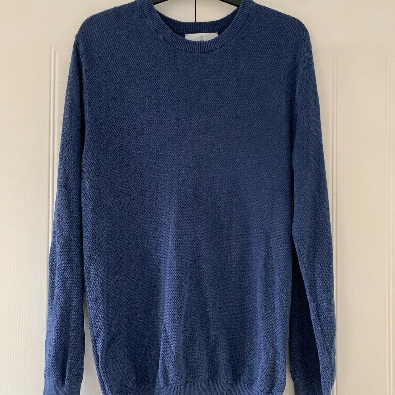 Blue long sleeved mens jumper Maglieria Veneta size... - Depop