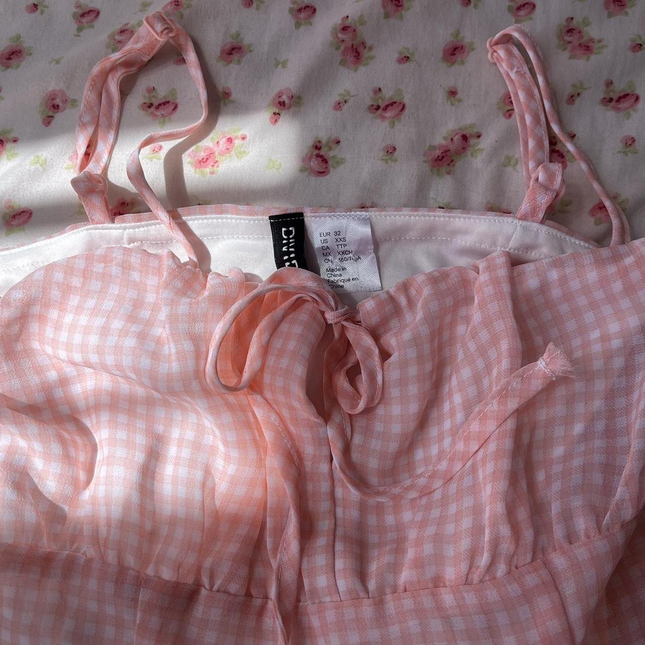 Fairycore Pink Dress This Adorable Plaid Sheer Mesh Depop