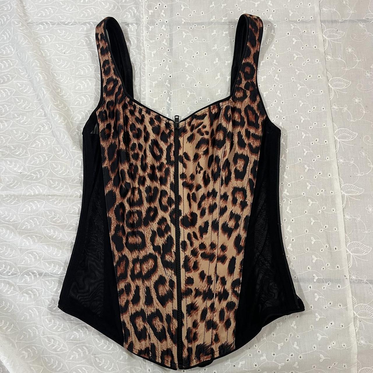 vintage cheetah print corset this authentic vintage... - Depop