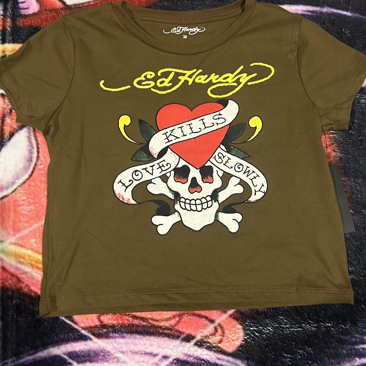 Vintage 2000s Y2K Ed Hardy Love Kills Slowly Men's - Depop