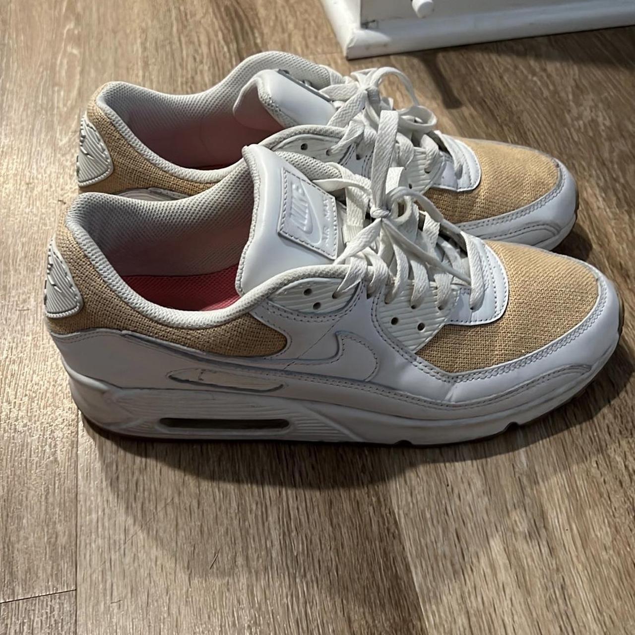 Nike Airmax Tan and White - Depop