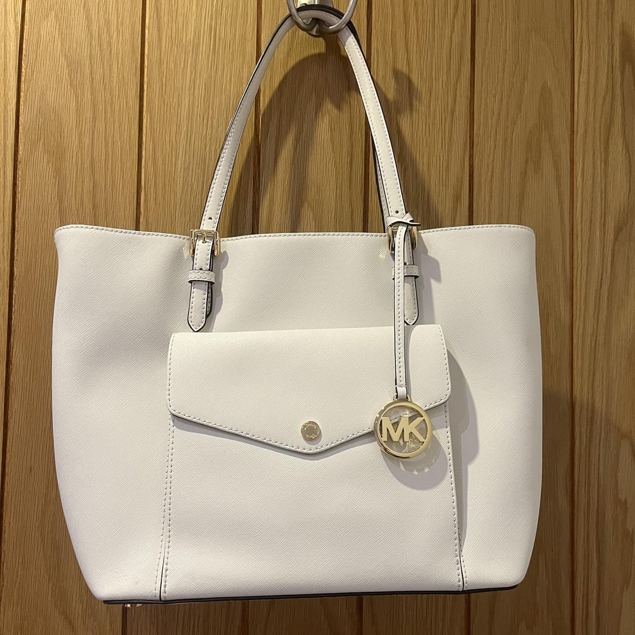 New Michael Kors Purse (Heather) White with Gold hardware | eBay