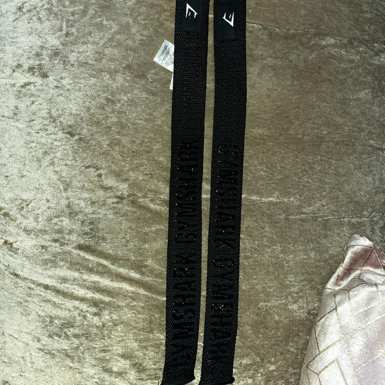 Gymshark Silicone Grip Lifting Straps - Black, lifting straps