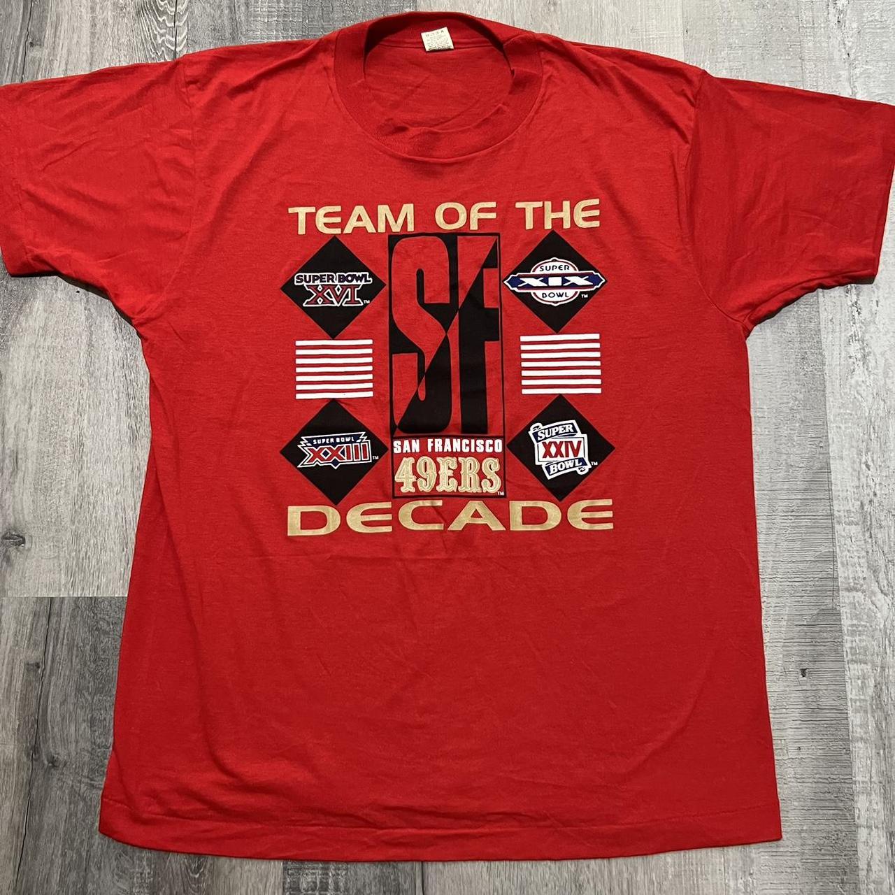 Team Apparel San Francisco 49ers v neck women's t - Depop