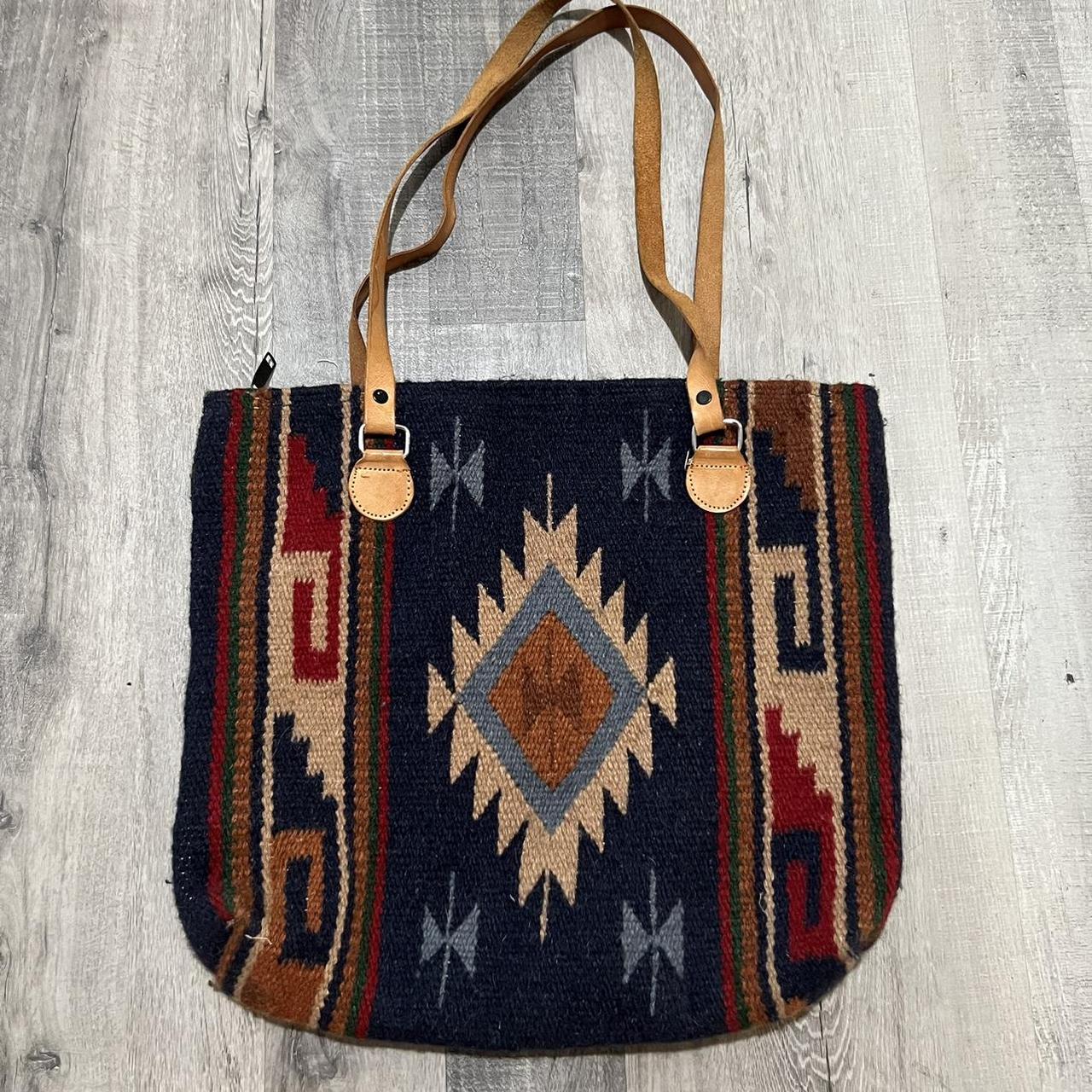 El Paso Saddle Blanket Co Southwestern Aztec... - Depop