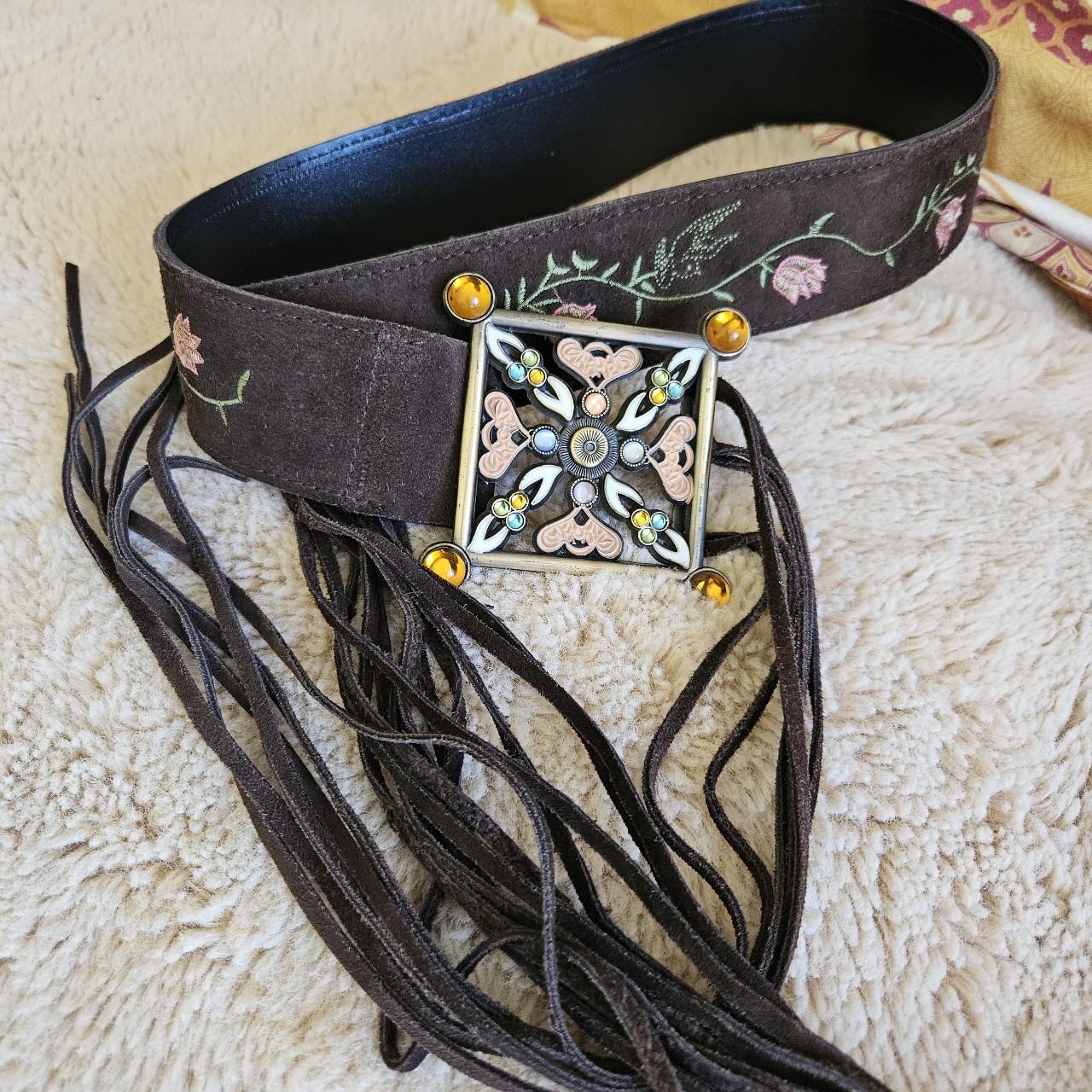 Kookai boho leather tassel belt. Gypsy vibes.... Depop