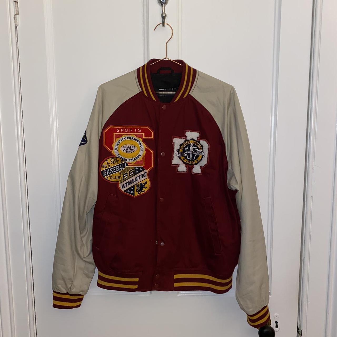 ASOS Varsity Jacket Worn once, in as new condition... - Depop