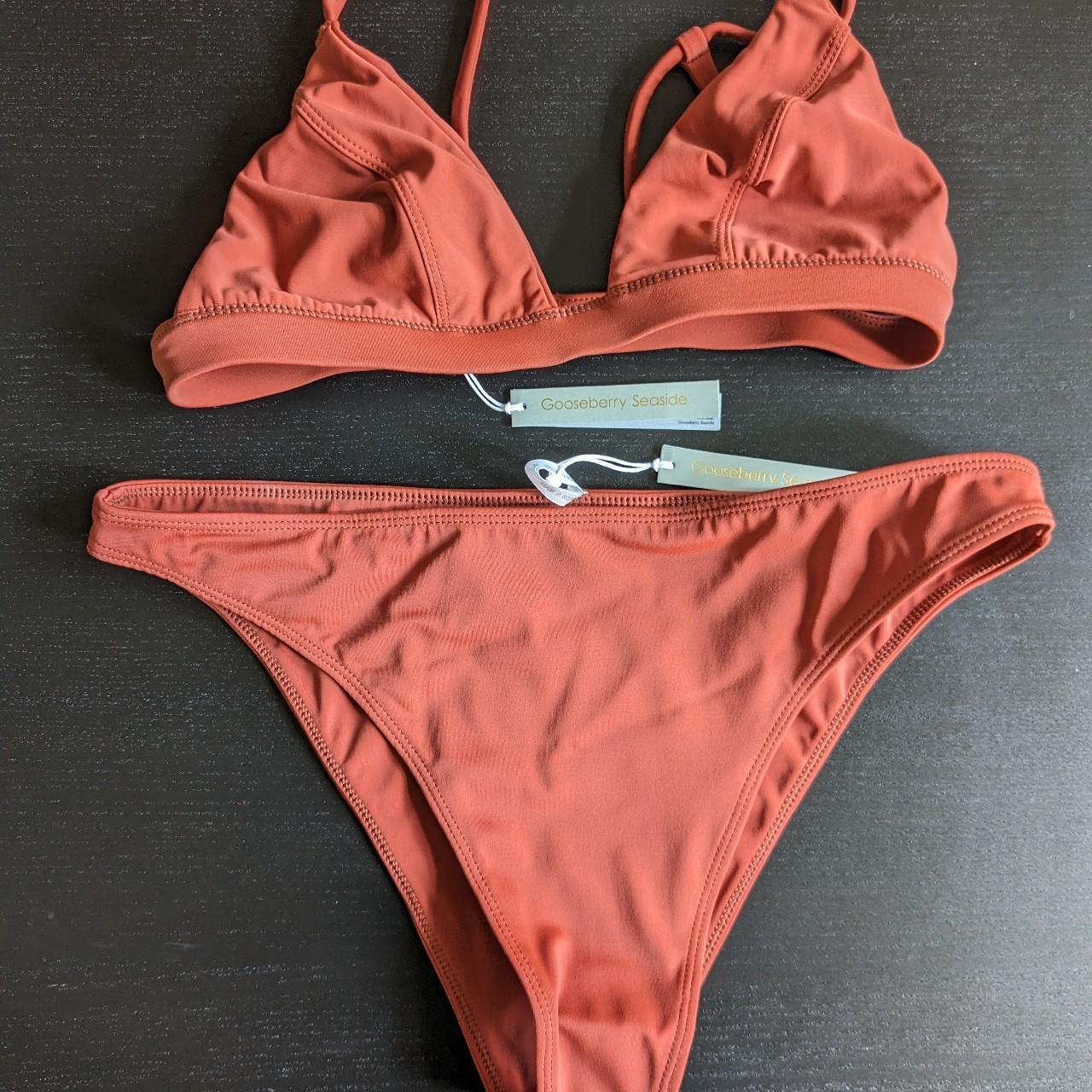 New Gooseberry Swim bikini. Triangle top is size S... - Depop