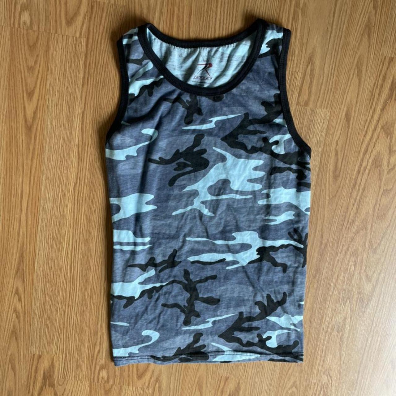 Y2k Blue Camo Tank Great Condition Marked Size Depop 3033