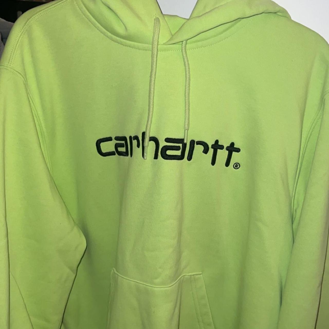 Carhartt lime green clearance hoodie