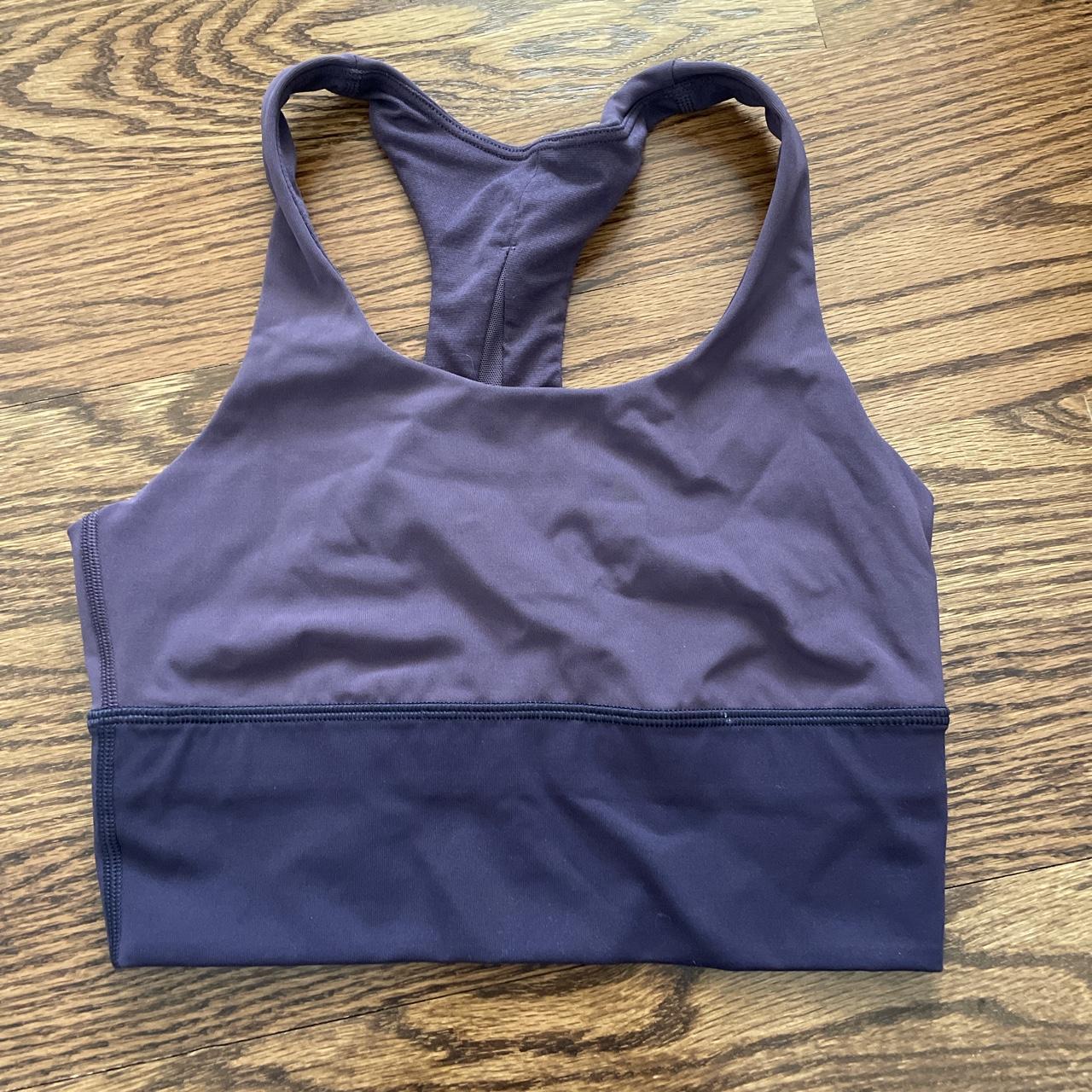 Lululemon Women's Pink and Purple Crop-top | Depop