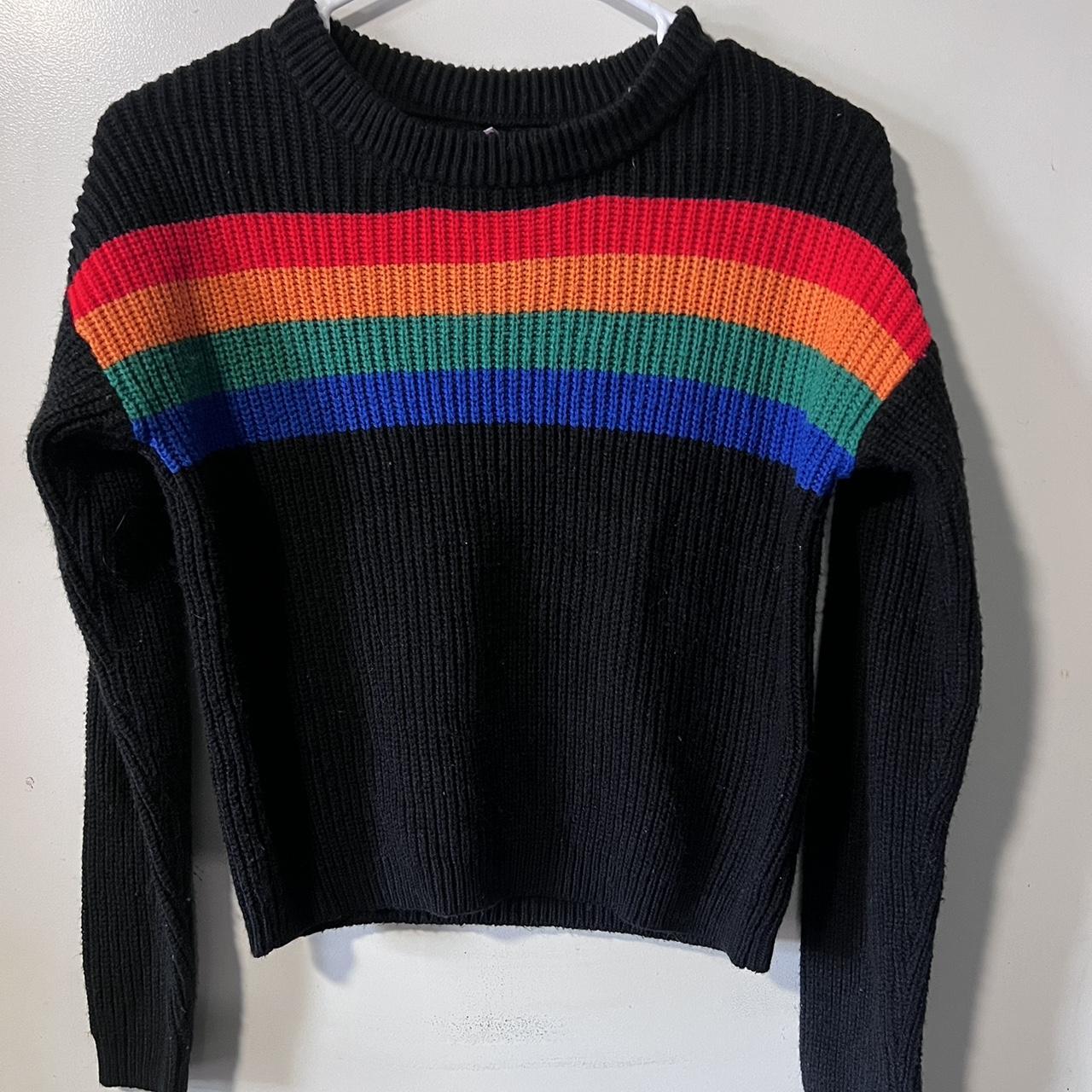 Black on sale rainbow sweater