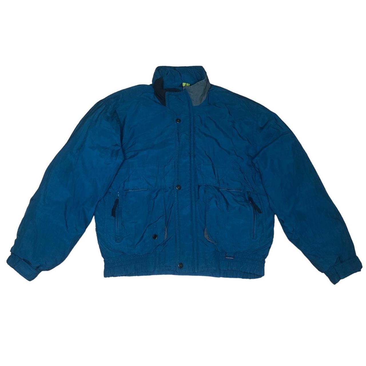 Vintage Cobalt Blue Outdoor Bomber Jacket Color:... - Depop