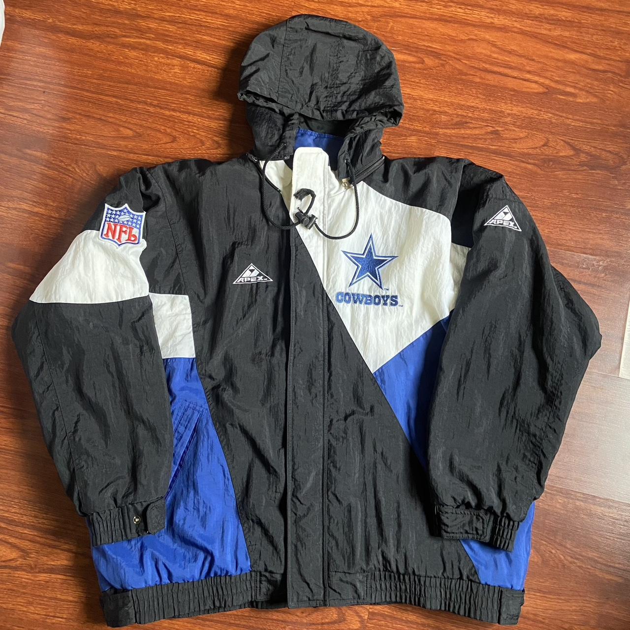 Vintage Dallas Cowboys Apex One Jacket With Hood - Depop