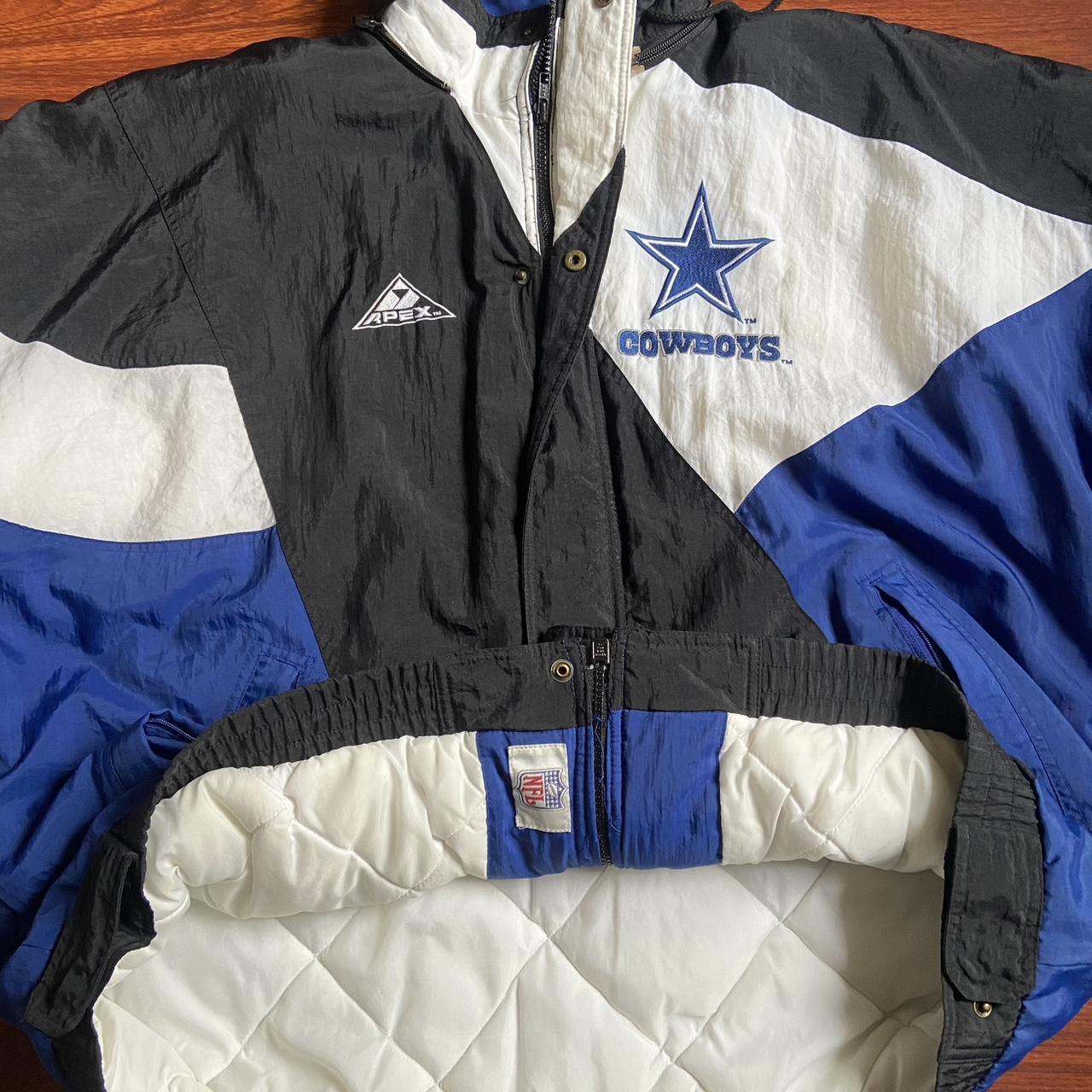 Vintage Dallas Cowboys Apex One Jacket With Hood - Depop