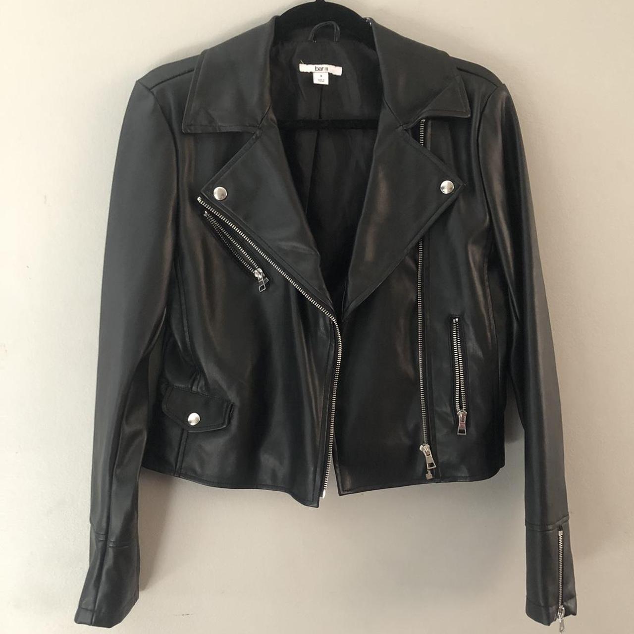 Bar iii leather on sale jacket