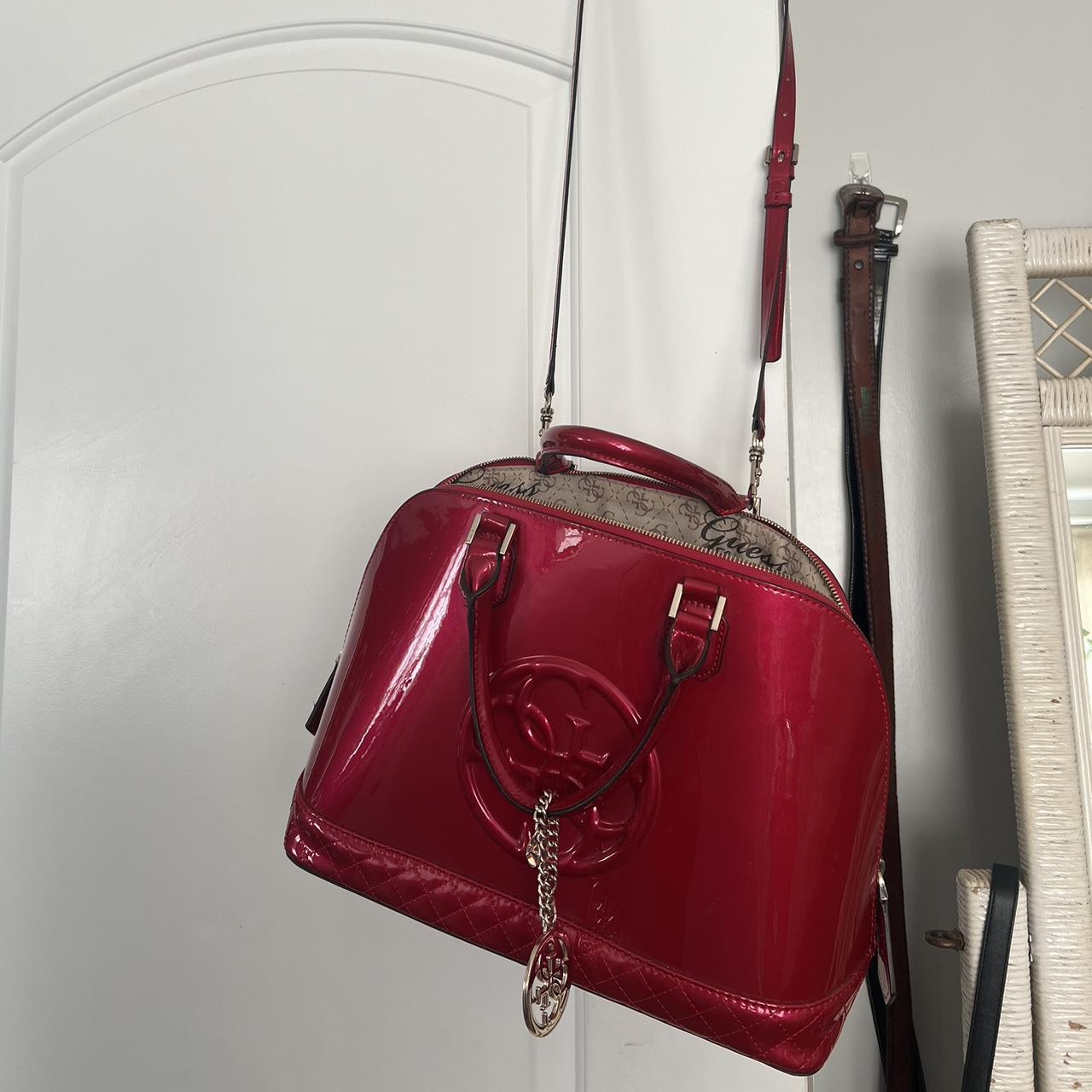 NWOT Guess Cordelia Saffiano Leather Shoulder Bag Crossbody Messenger Red  MINT! | Leather shoulder bag, Saffiano leather, Guess purses
