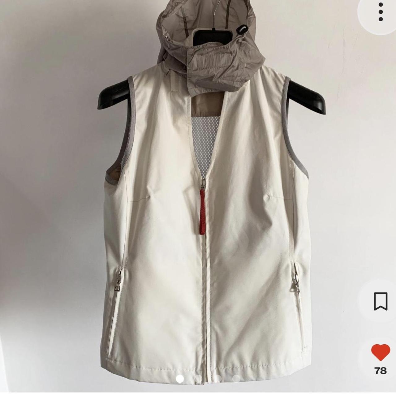 Prada sport 90s white sleeveless jacket vest with...