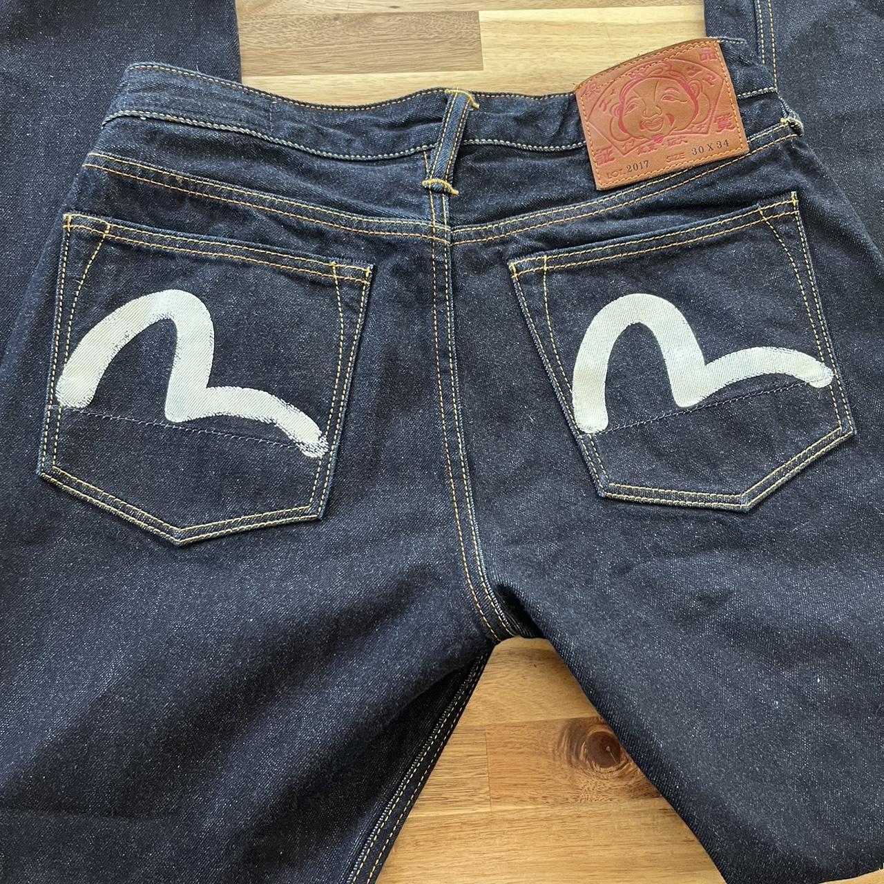 Mens Evisu Jeans 30 Waist 34 Leg Excellent Condition... Depop