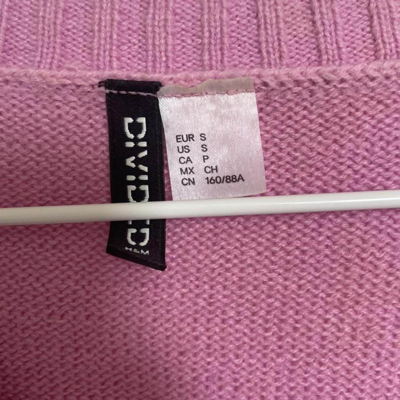 H&M pink cropped jumper size small Nice for a colder... - Depop