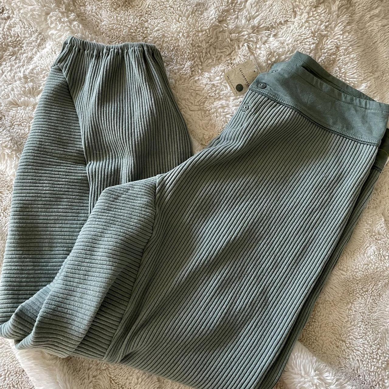 Free People button up front lounge joggers. New with... - Depop