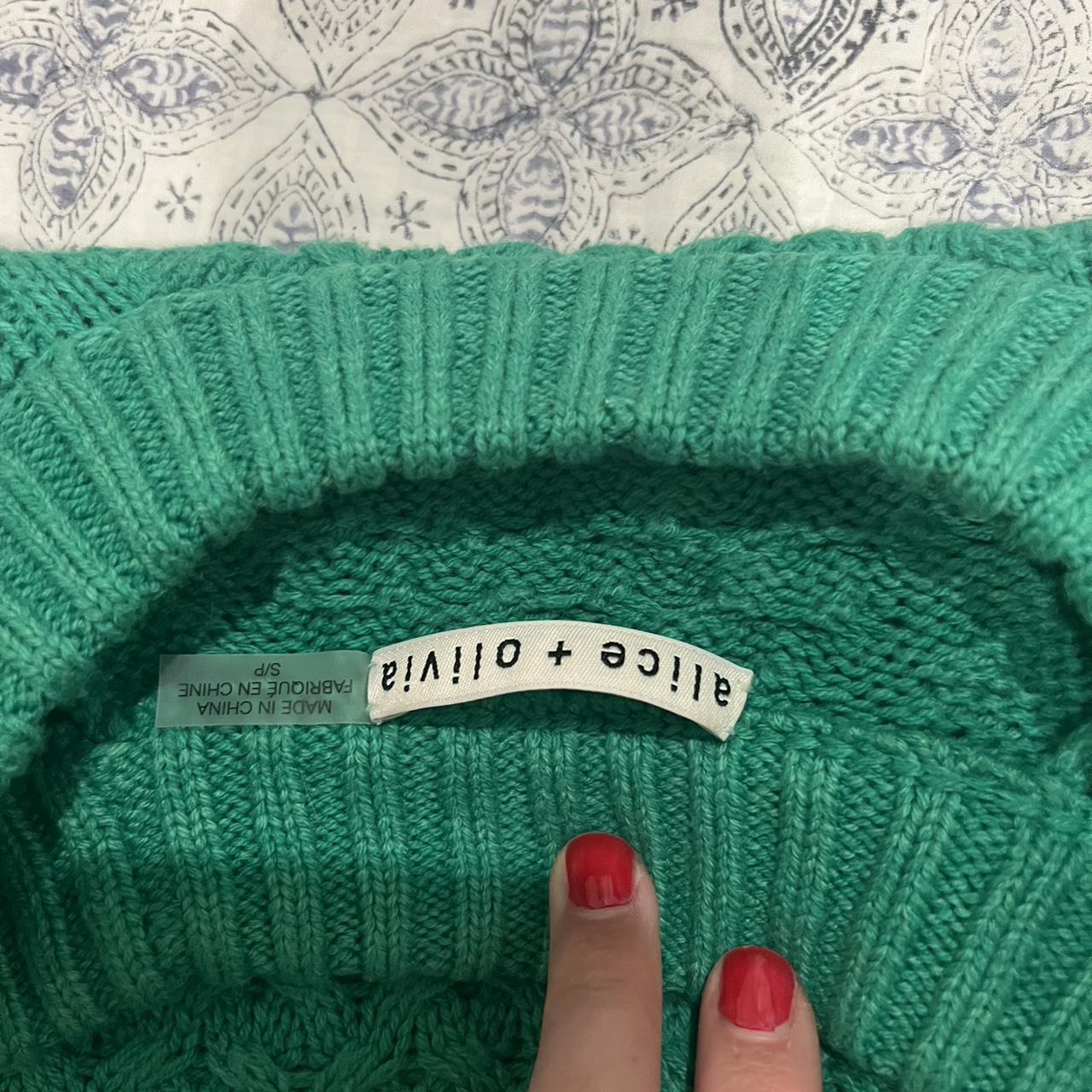 Green Alice & Olivia Sweater that is barely worn!!!... - Depop